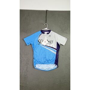 Primal Cycling Jersey Shirt Mens Large Blue Summit Longmont Sport Cut Raglan‎